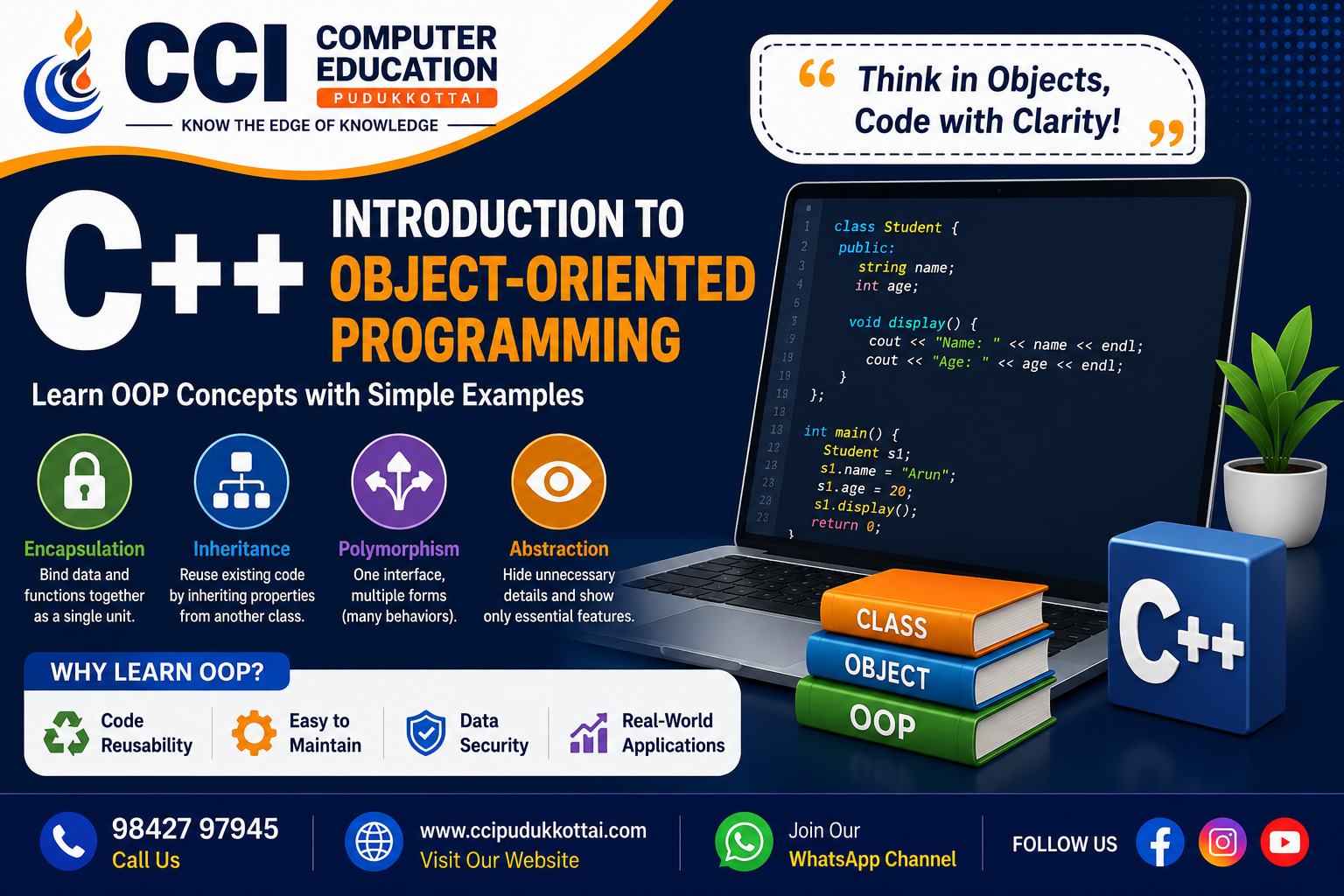 C++ Introduction to Object-Oriented Programming – Learn OOP Concepts with Simple Examples